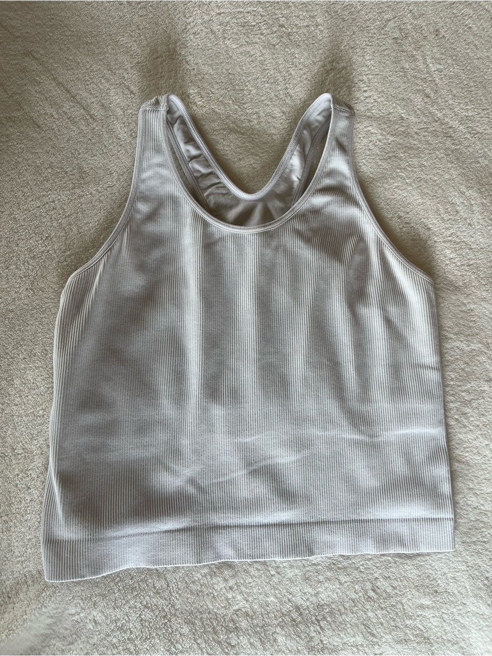 Women’s Ribbed Racerback Tank Top - White DSG